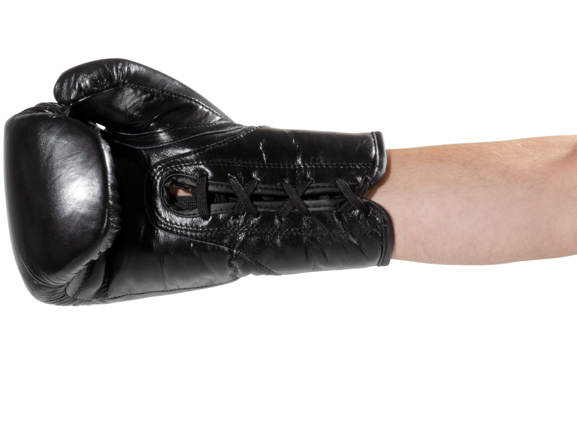 Guantoni da Boxe con i lacci Tournament Neri