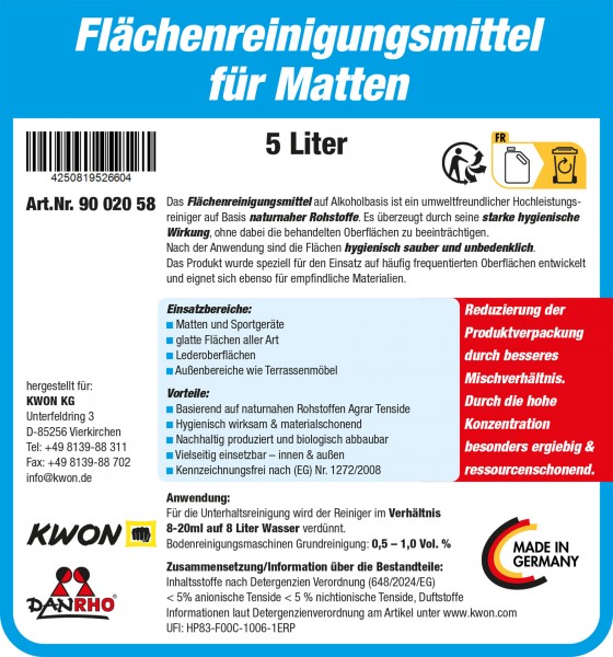 Detergente per superfici per tappeti 5 litri