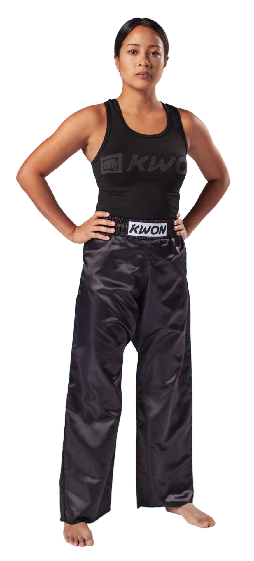 Pantaloni in Satin nero
