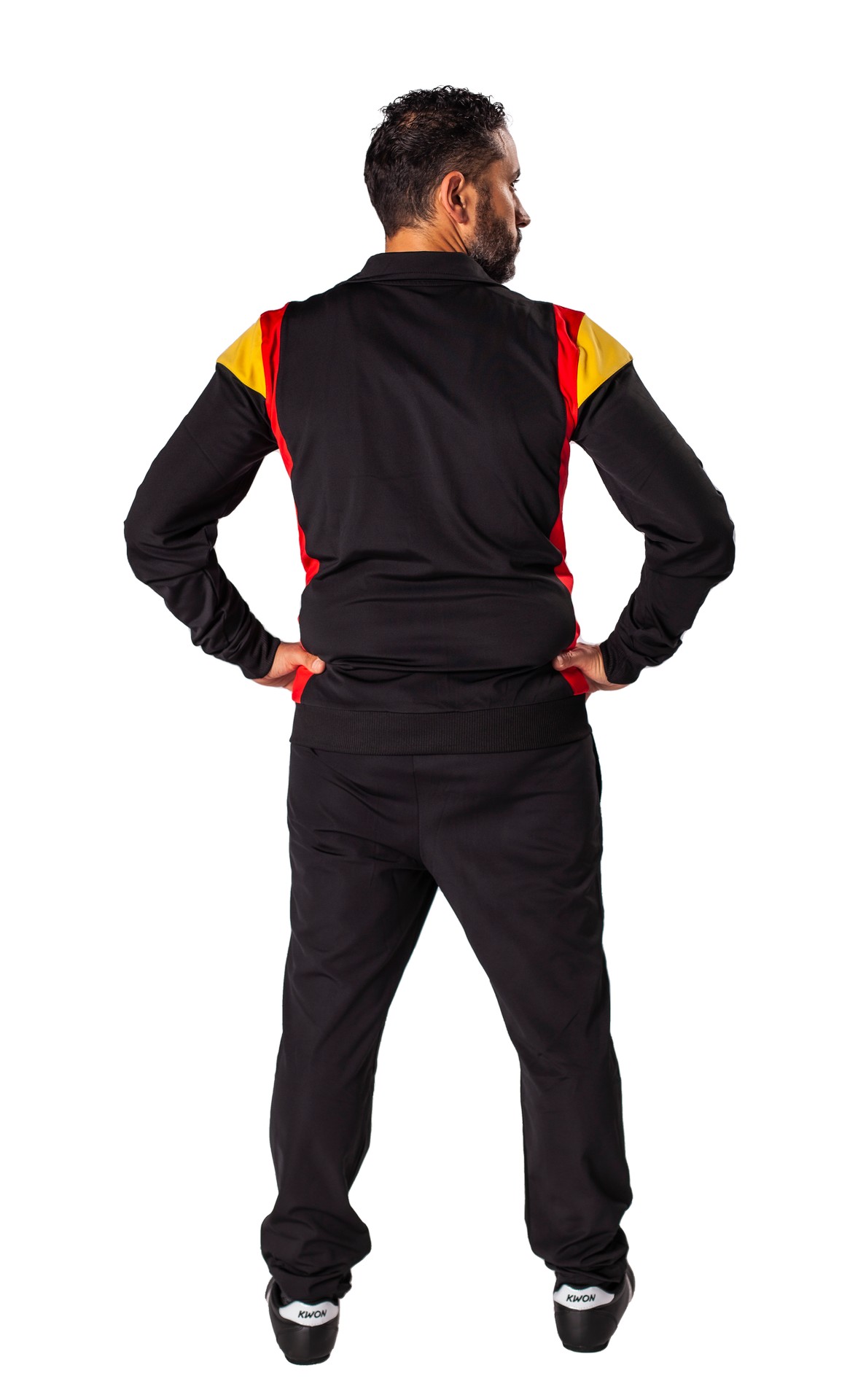 Tuta da Ginnastica 1980 nero/rosso/giallo