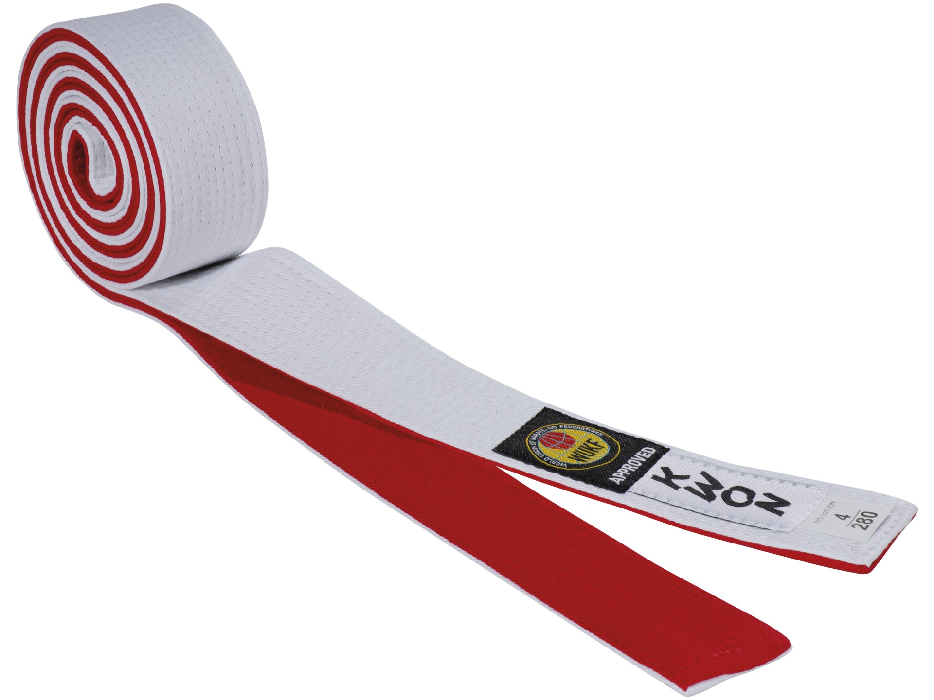 Cintura reversibile rossa/bianca - riconosciuta dalla WUKF
